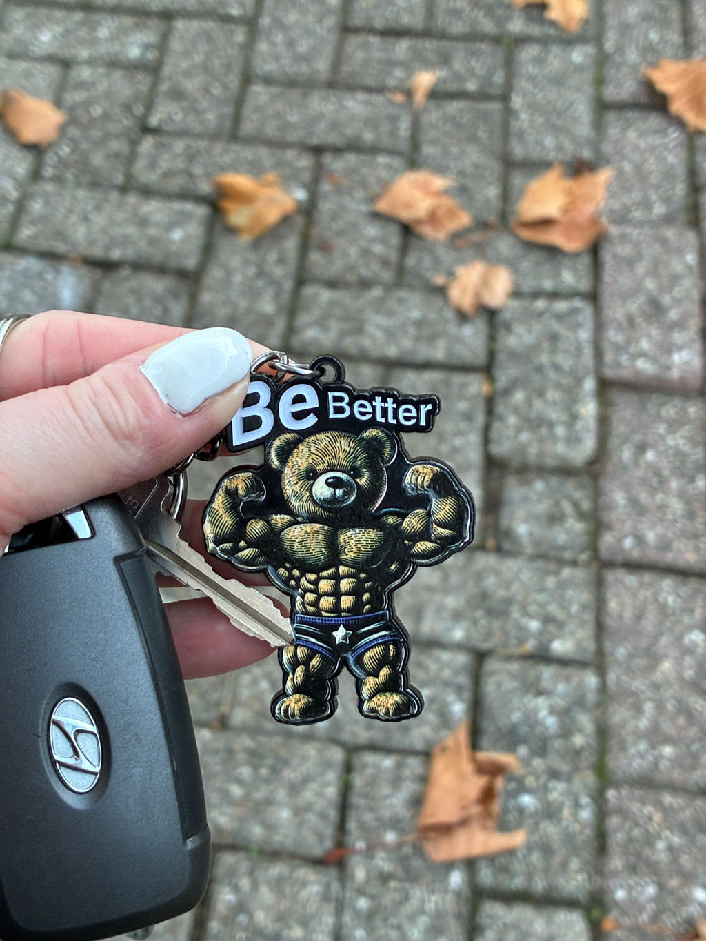Teddy Builder keychain