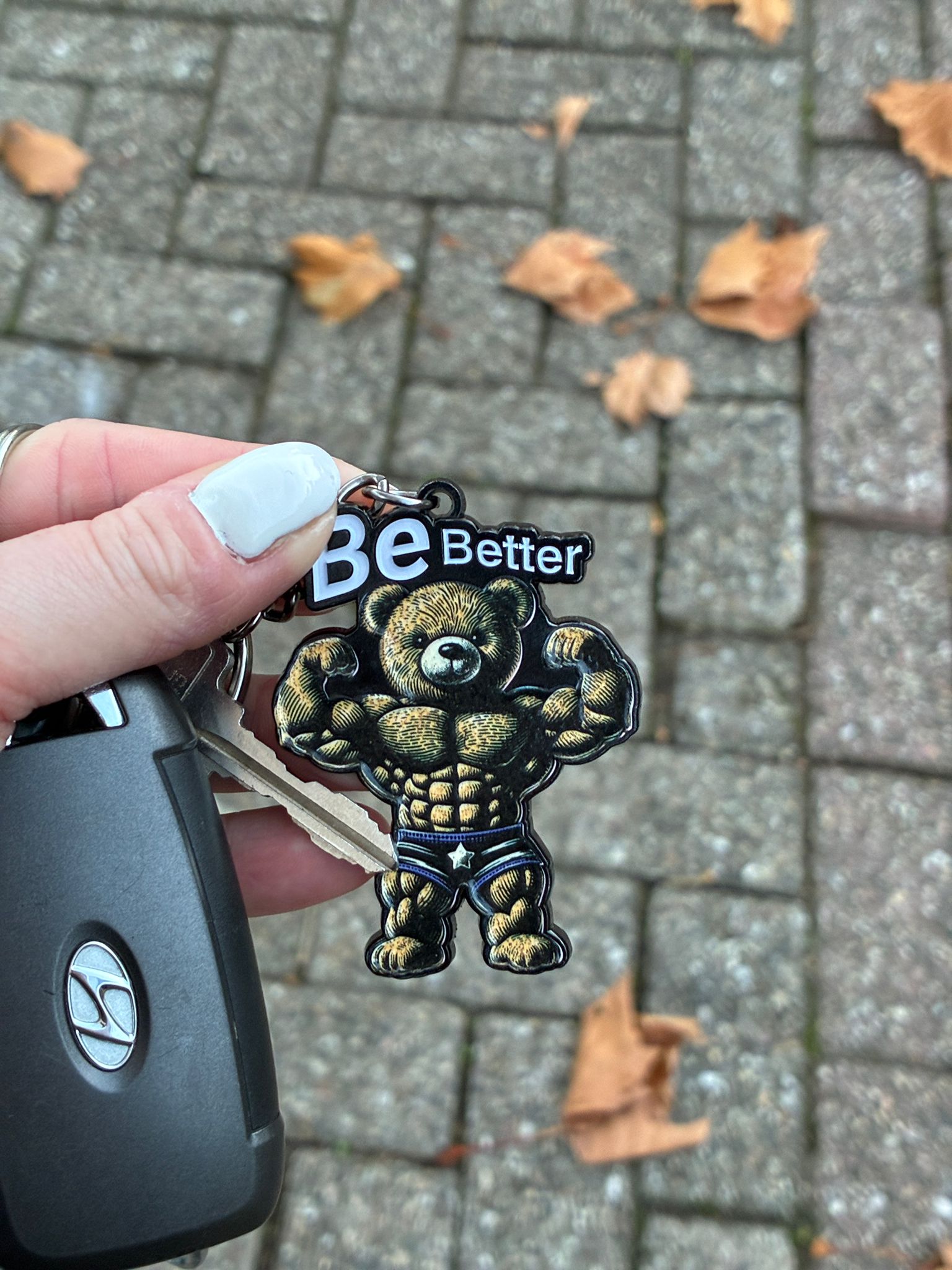 Teddy Builder keychain