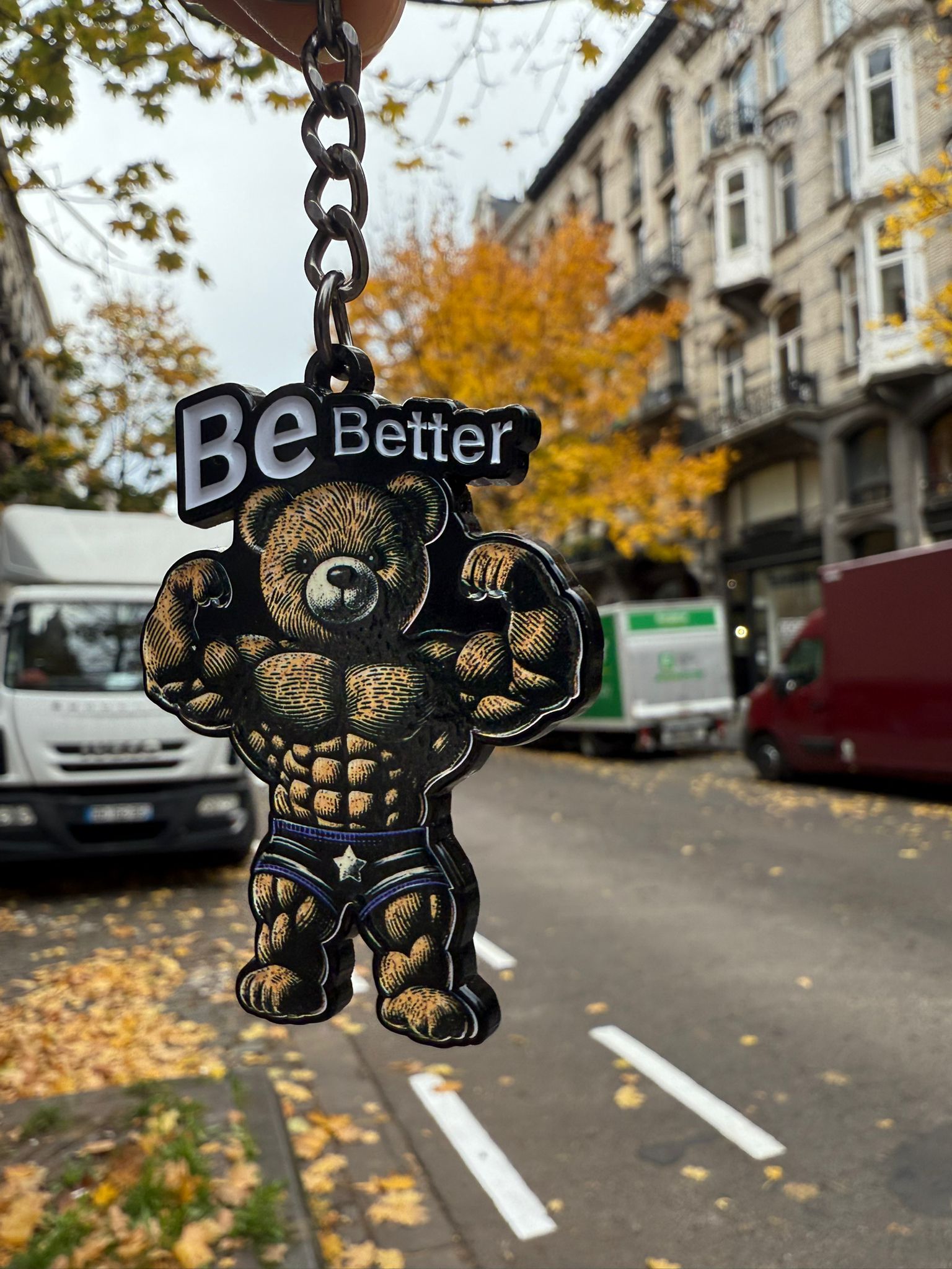 Teddy Builder keychain